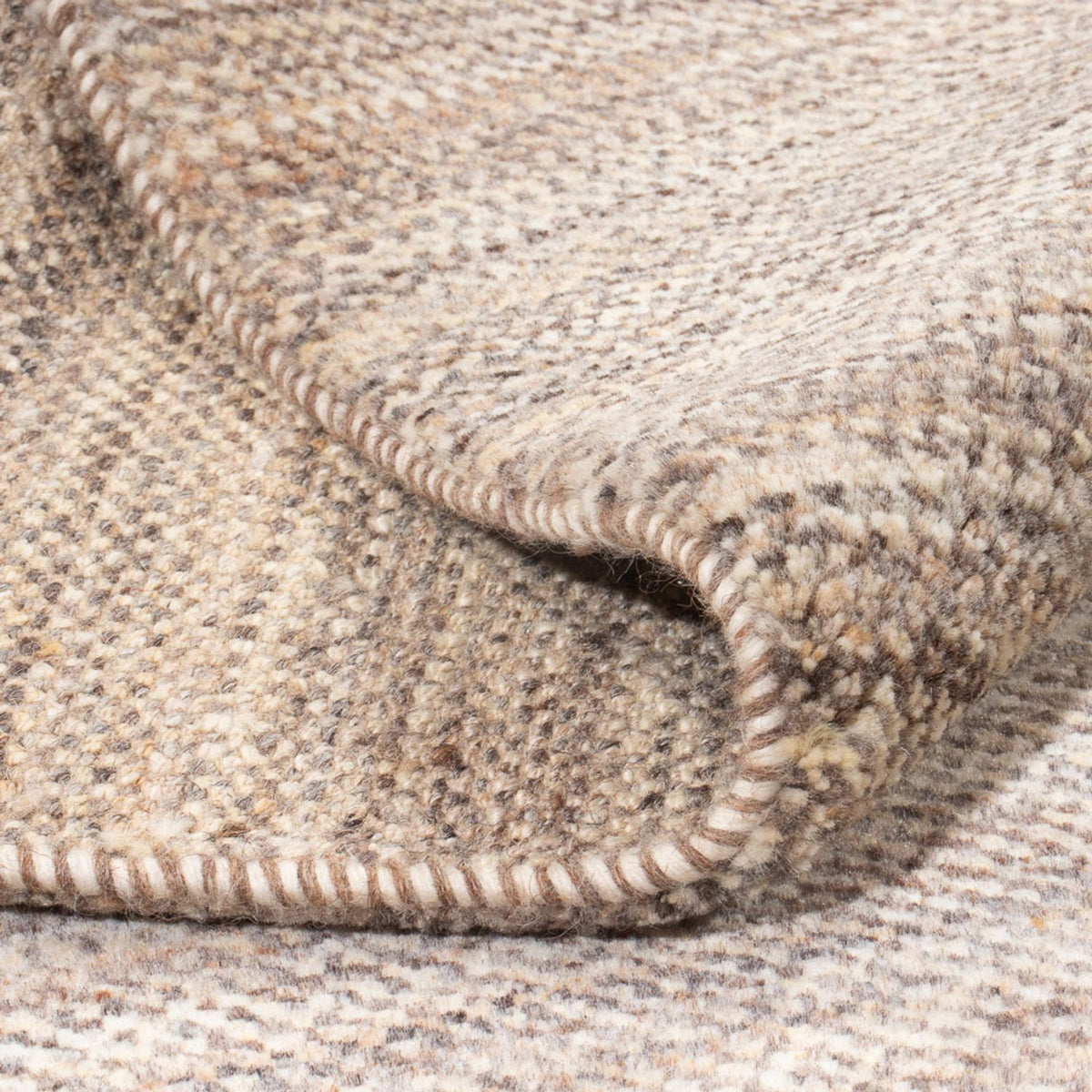 Dywan Gabbeh - perski - 194 x 154 cm - ciemny beż