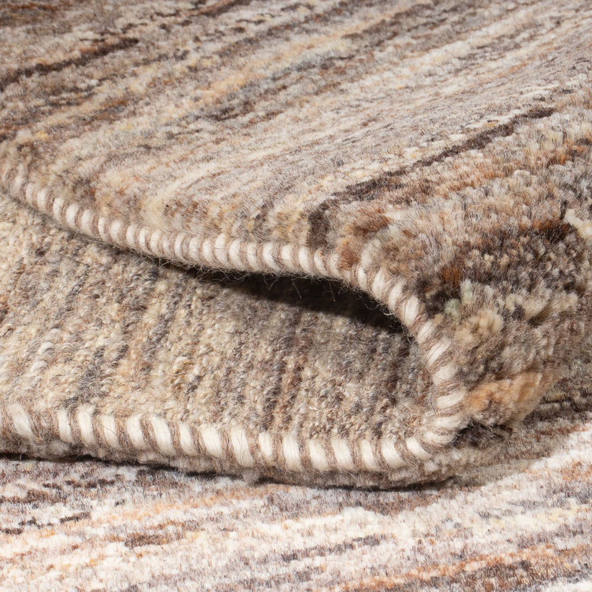 Dywan Gabbeh - perski - 192 x 156 cm - ciemny beż