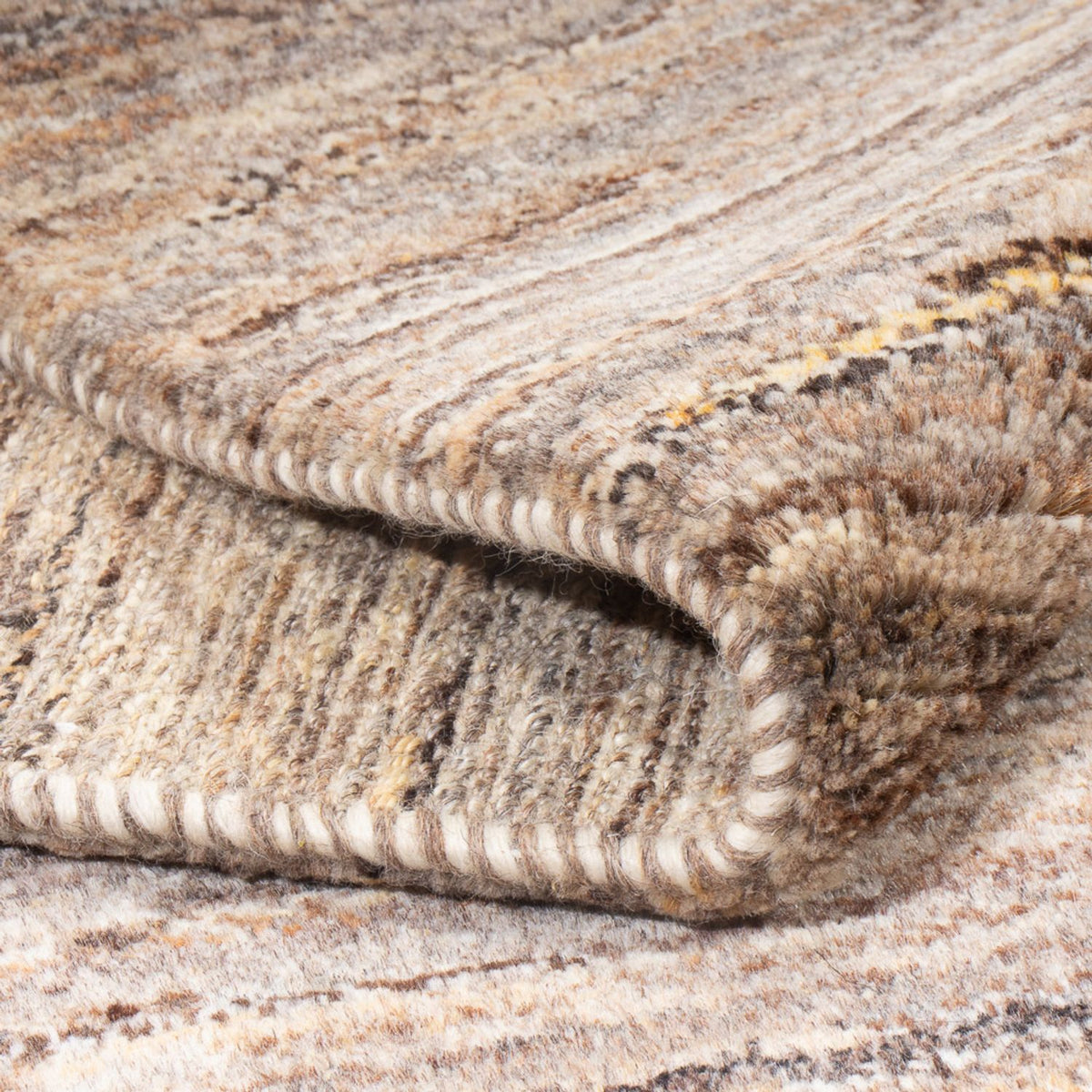 Dywan Gabbeh - perski - 194 x 154 cm - ciemny beż