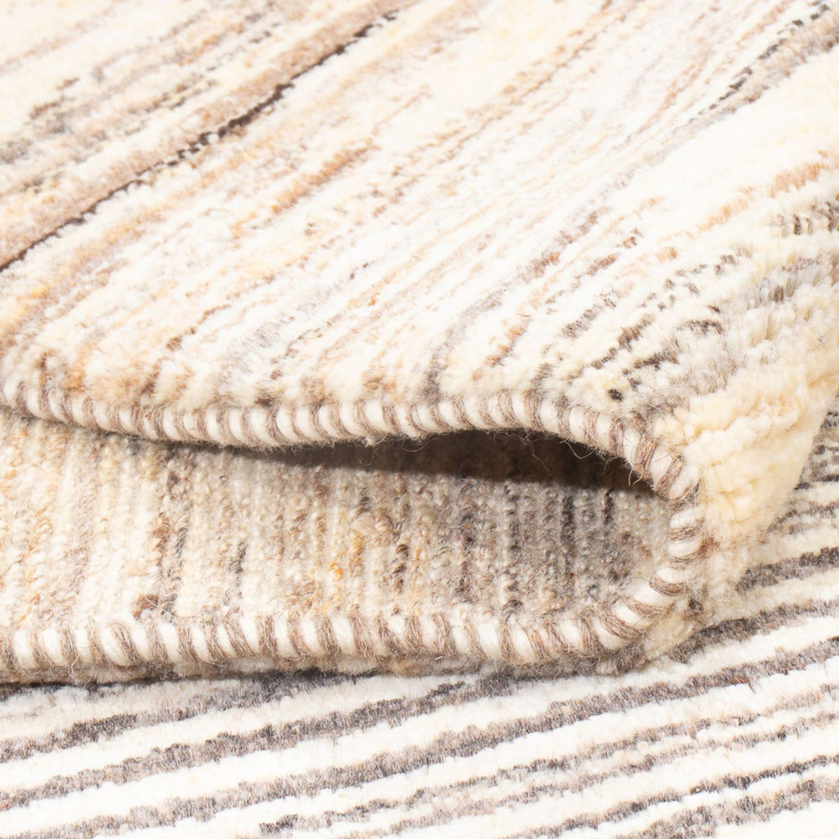 Dywan Gabbeh - perski - 140 x 97 cm - ciemny beż