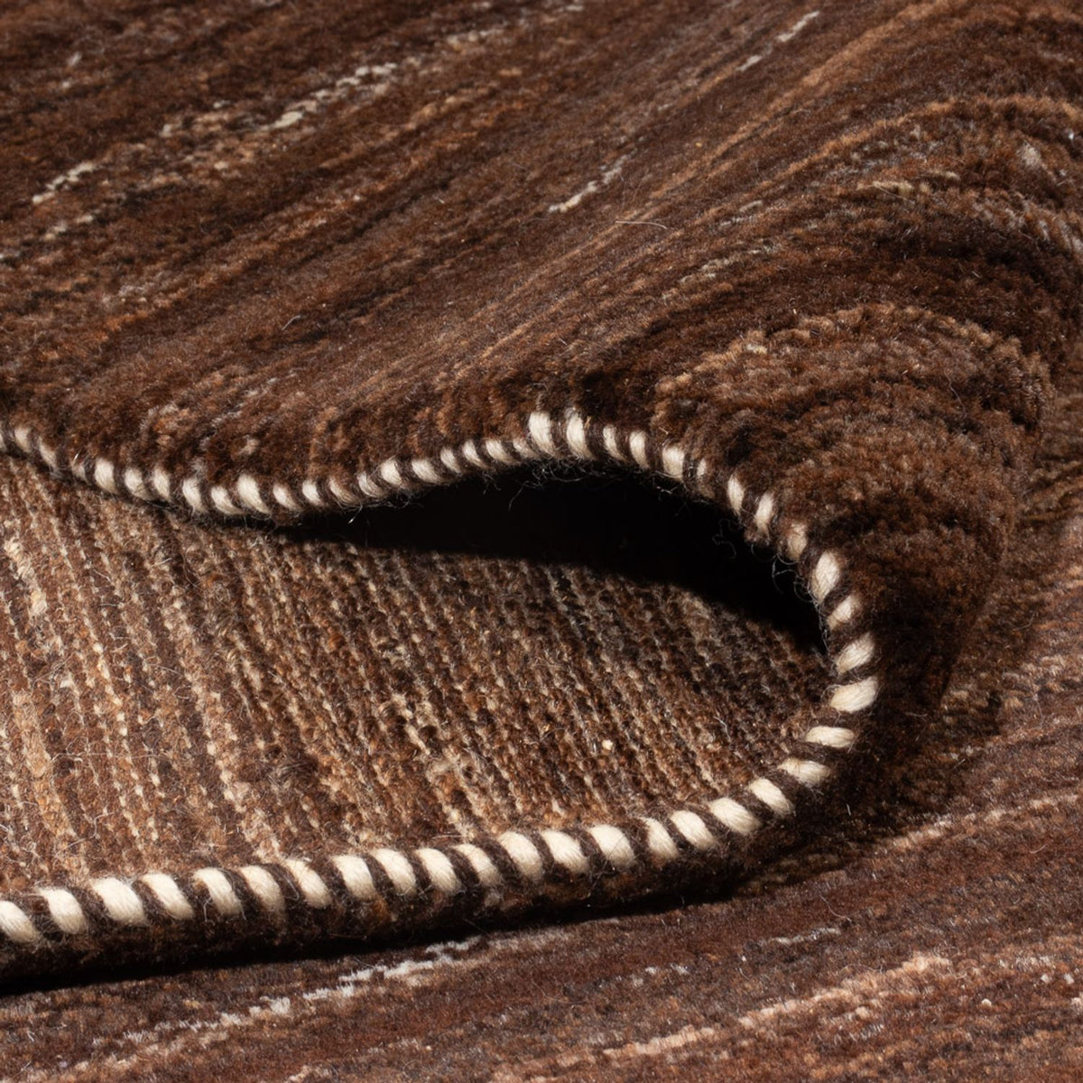 Dywan Gabbeh - perski - 248 x 215 cm - ciemnobrązowy