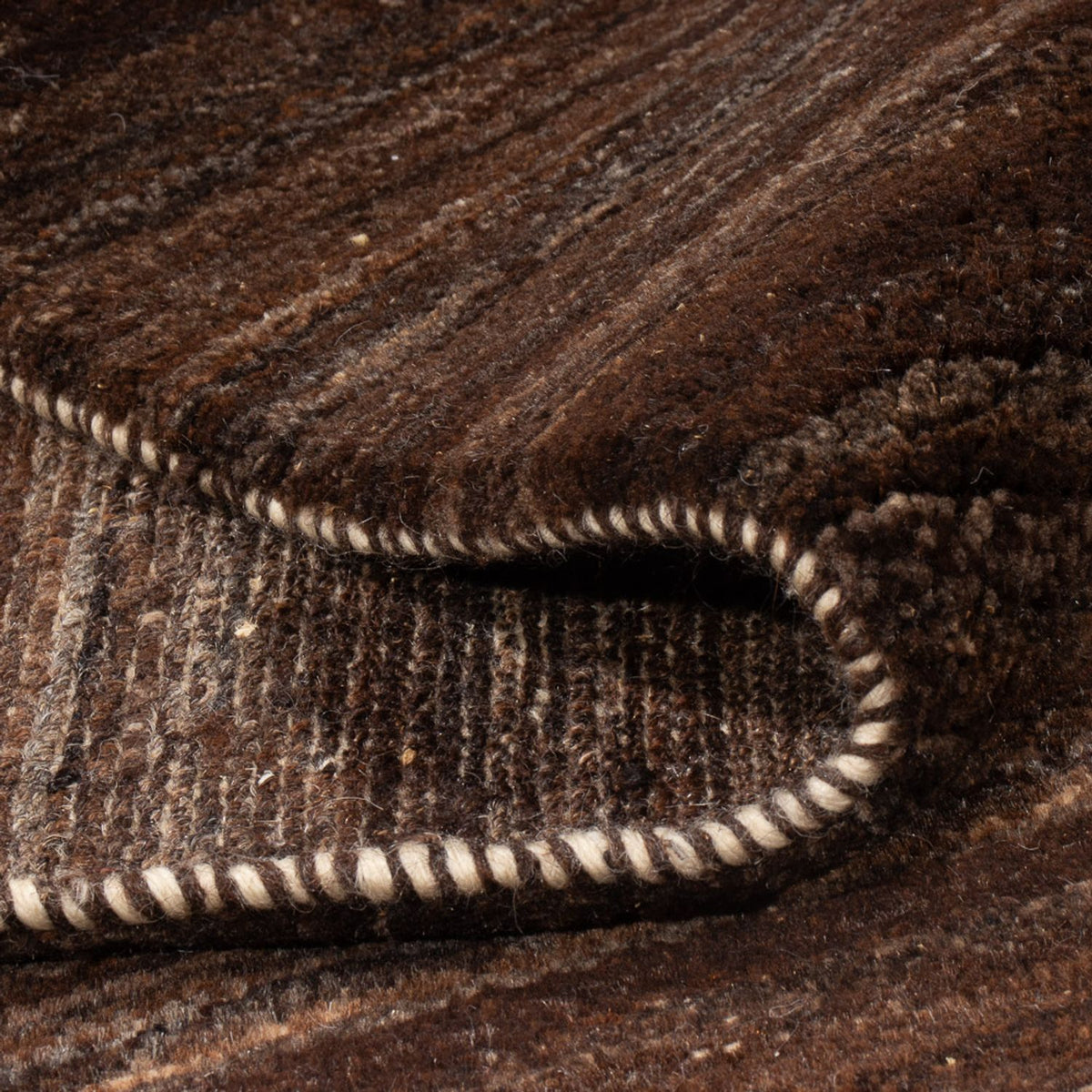 Dywan Gabbeh - perski - 230 x 168 cm - ciemny camel