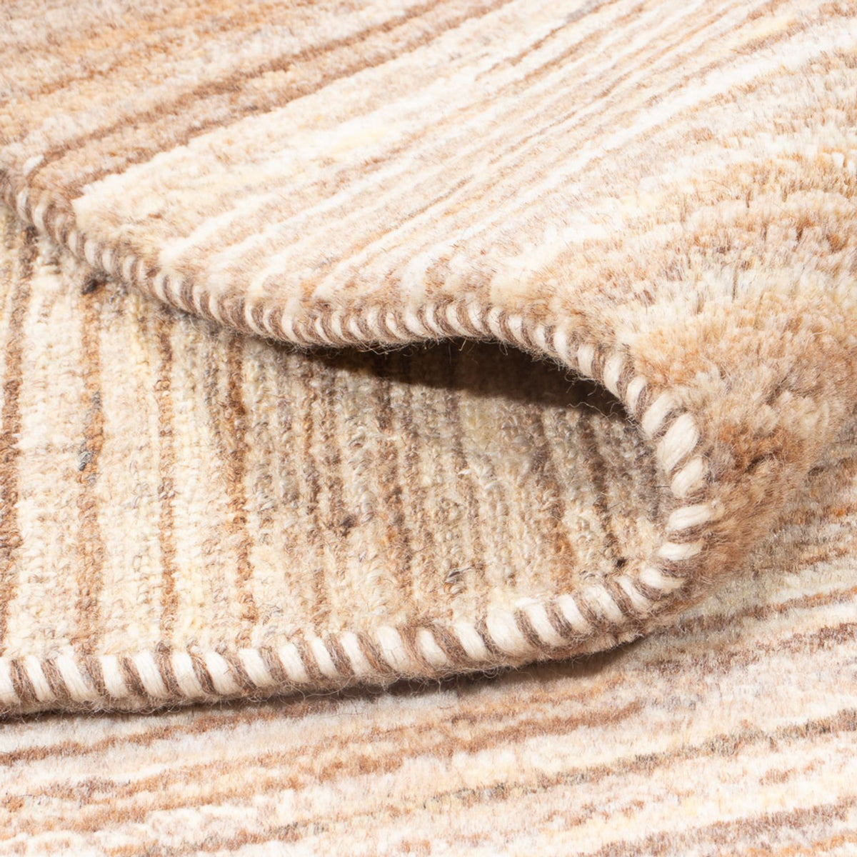 Dywan Gabbeh - perski - 145 x 104 cm - ciemny beż