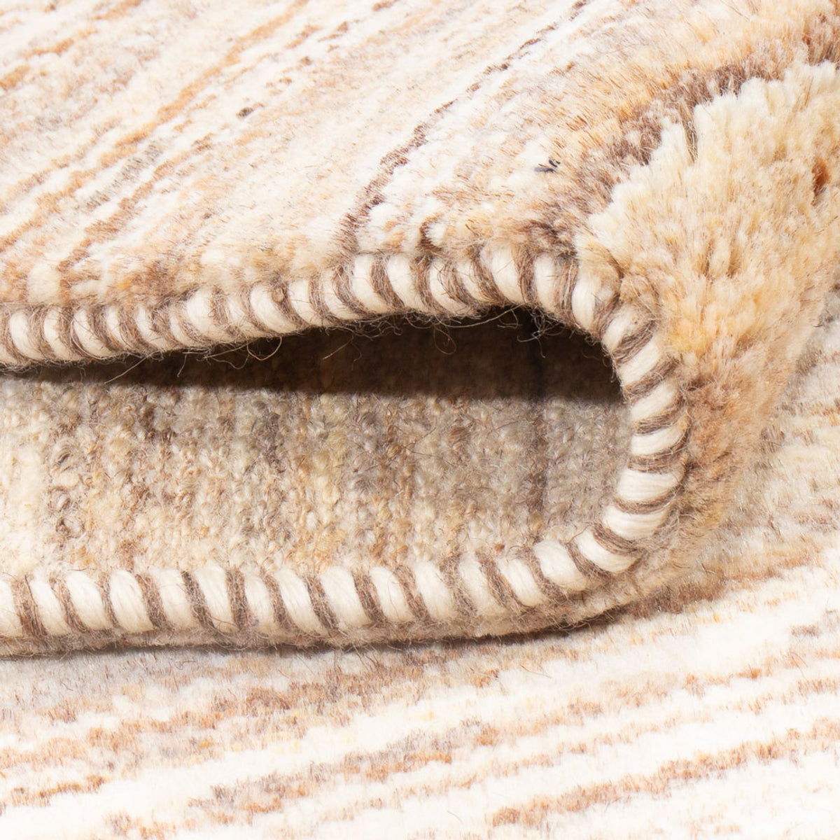 Dywan Gabbeh - perski - 143 x 94 cm - ciemny beż