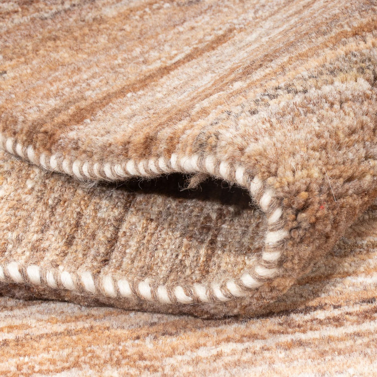 Dywan Gabbeh - perski - 200 x 153 cm - ciemny beż