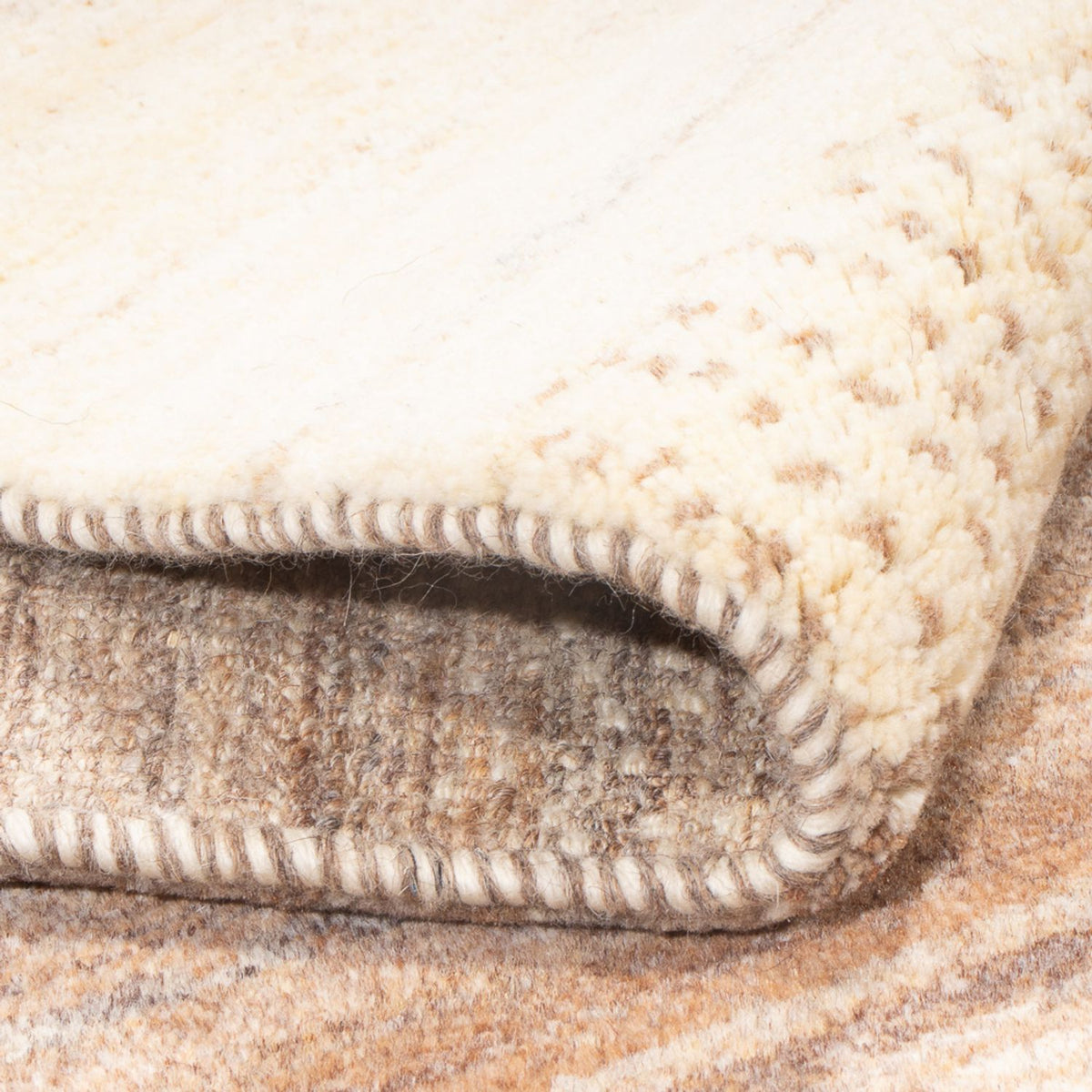 Biegacz Dywan Gabbeh - perski - 339 x 80 cm - natura