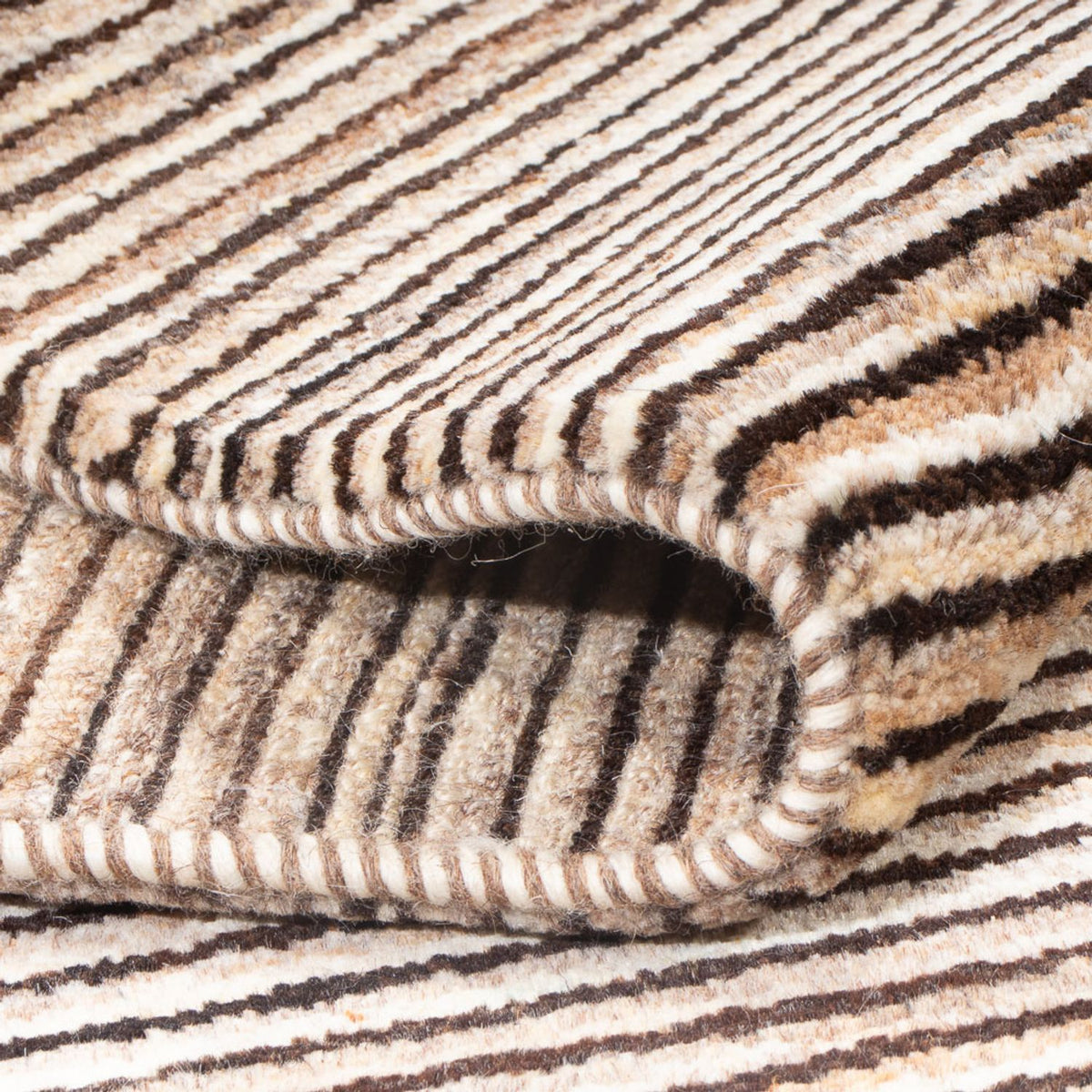 Dywan Gabbeh - perski - 190 x 152 cm - ciemny beż