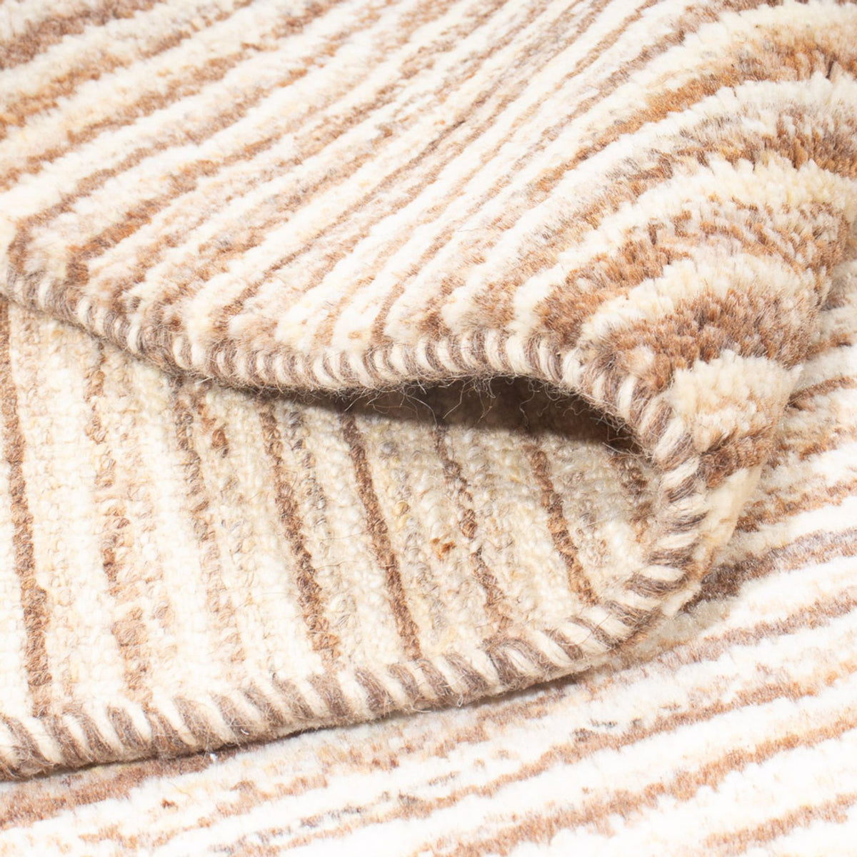 Dywan Gabbeh - perski - 186 x 148 cm - ciemny beż