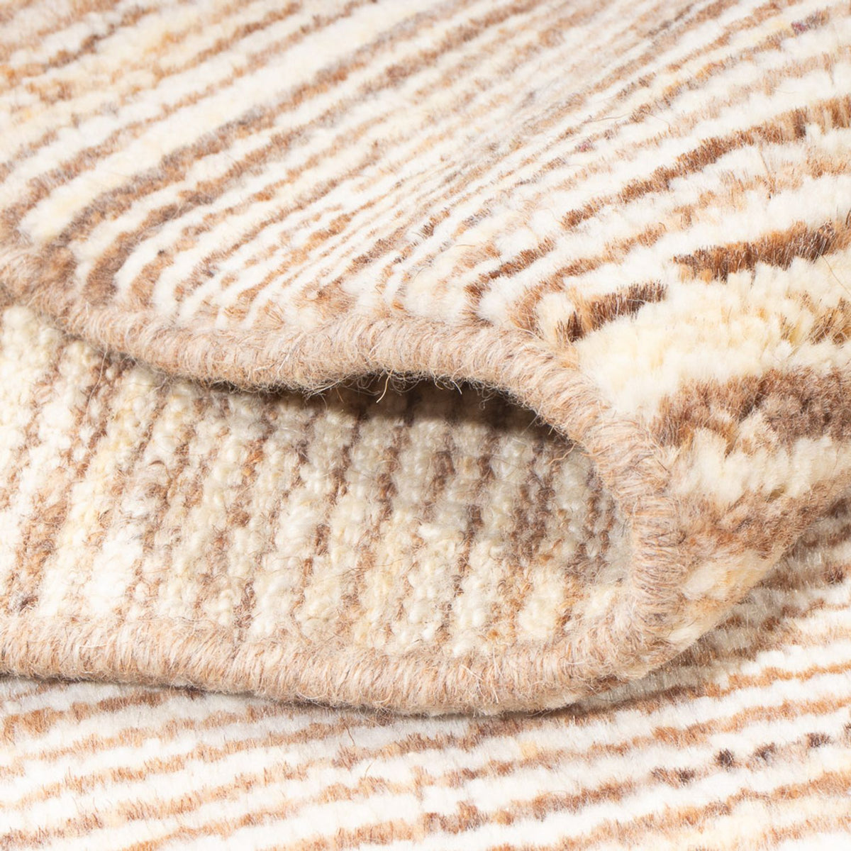 Dywan Gabbeh - perski - 194 x 140 cm - ciemny beż