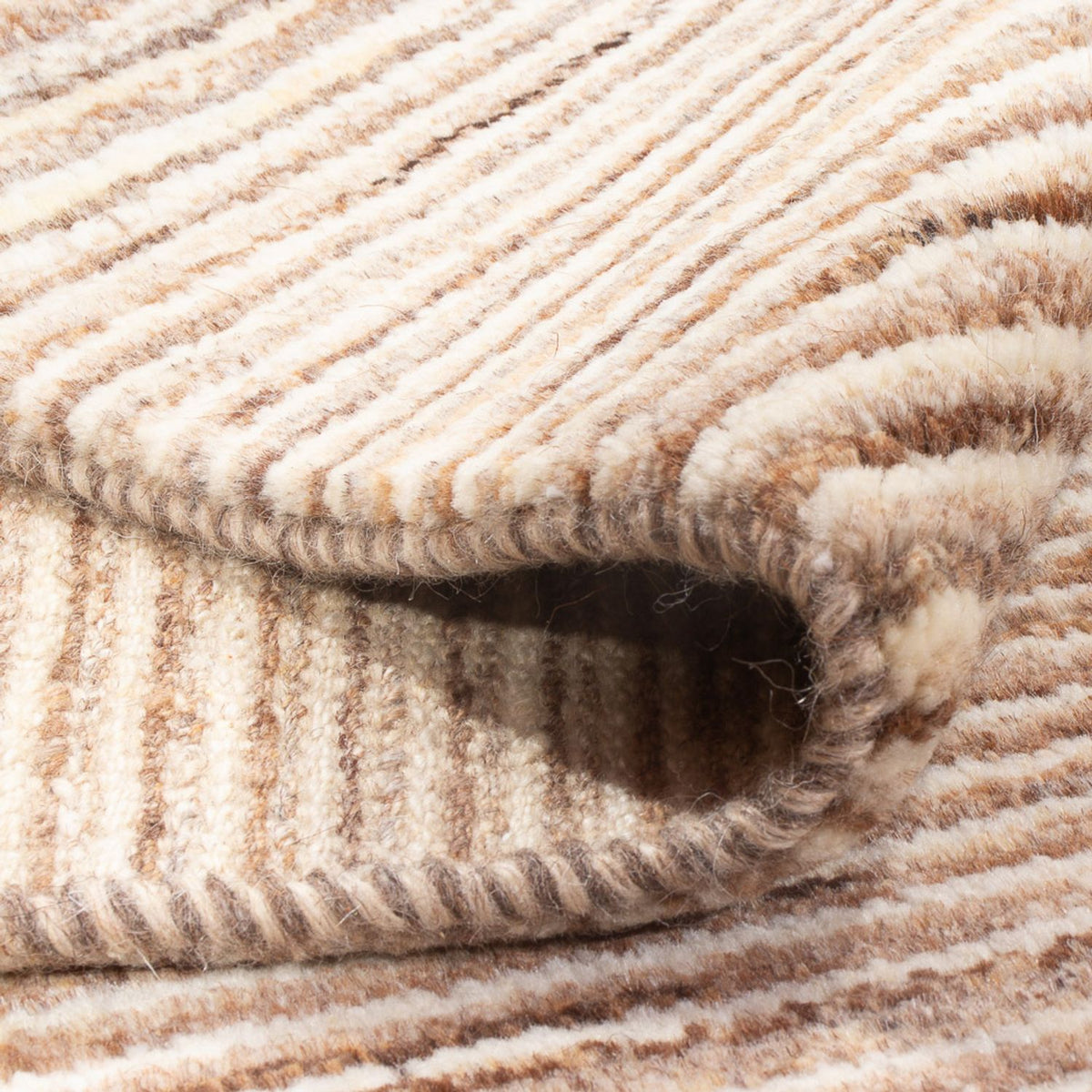 Dywan Gabbeh - perski - 143 x 100 cm - ciemny beż