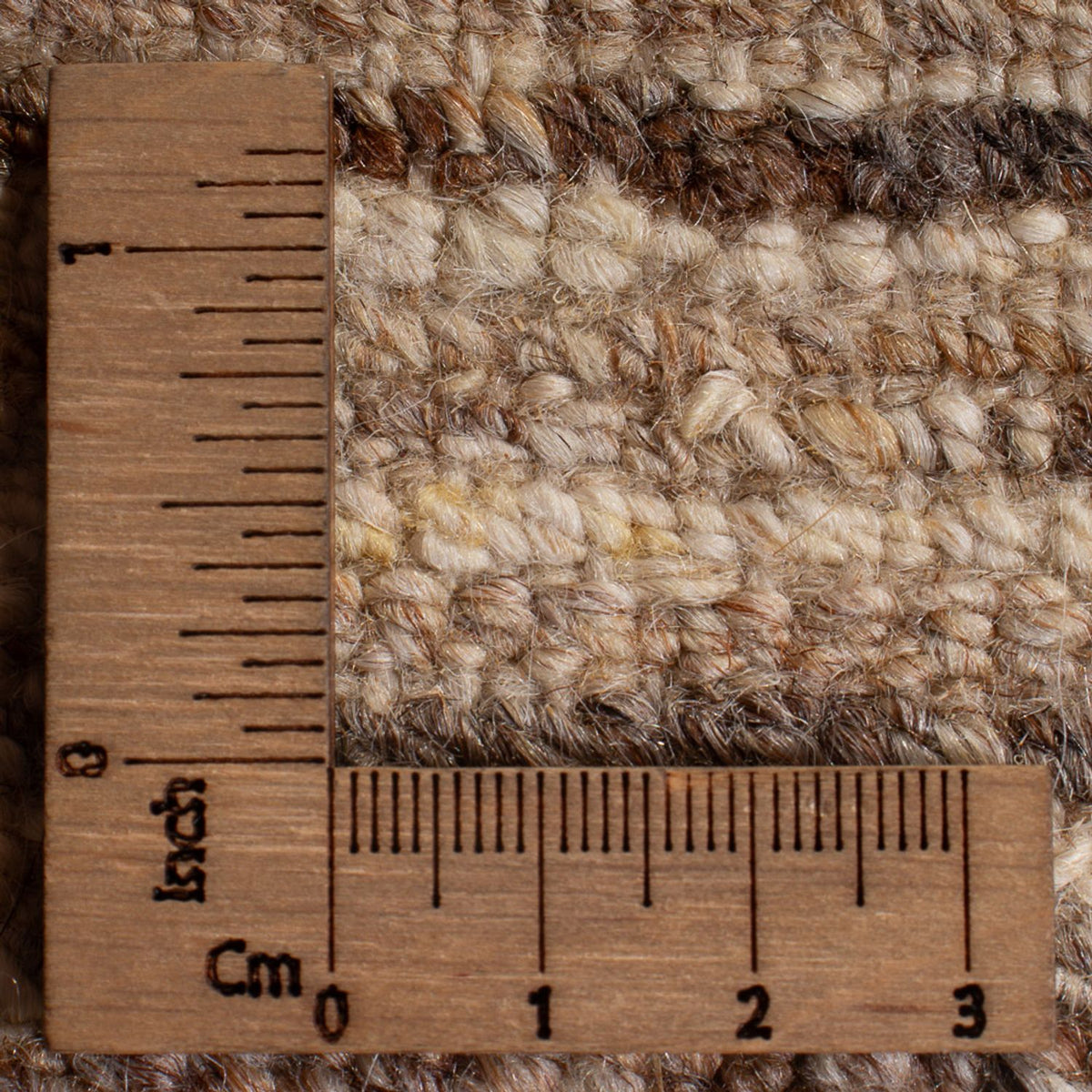 Dywan Gabbeh - perski - 145 x 110 cm - ciemny beż