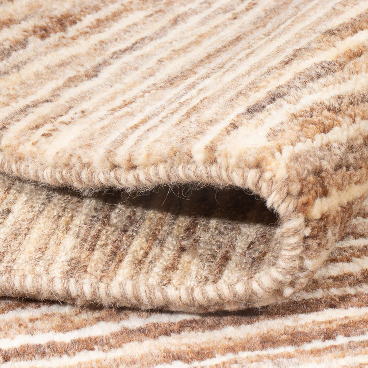 Dywan Gabbeh - perski - 145 x 105 cm - ciemny beż