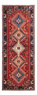 Biegacz Dywan Gabbeh - perski - 208 x 78 cm - czerwony