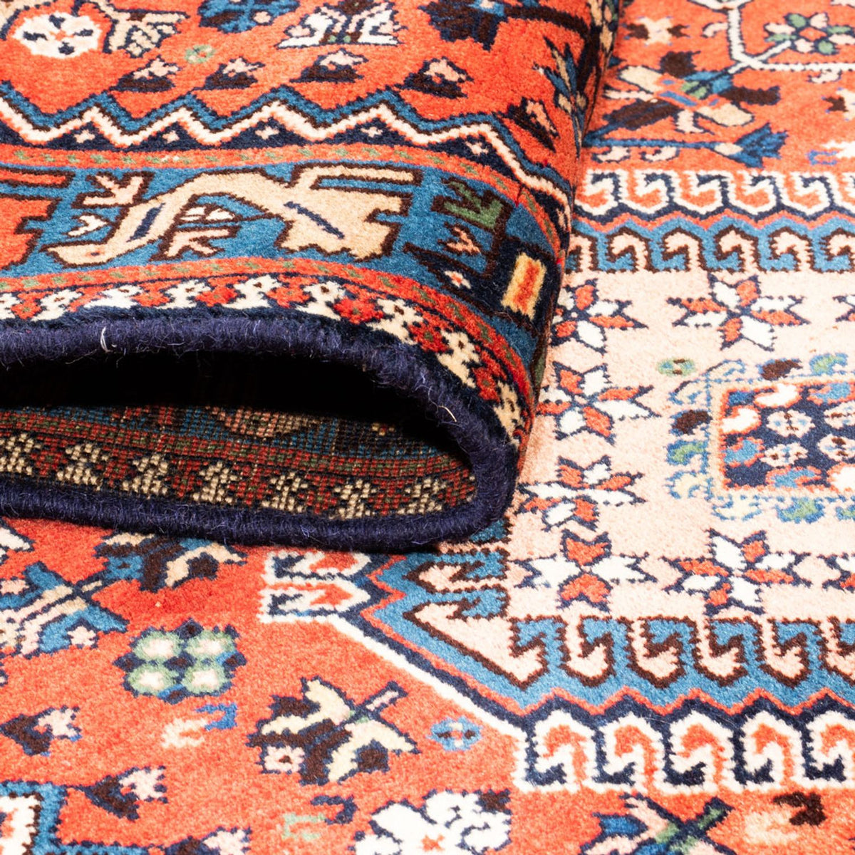 Biegacz Dywan Gabbeh - perski - 208 x 78 cm - czerwony