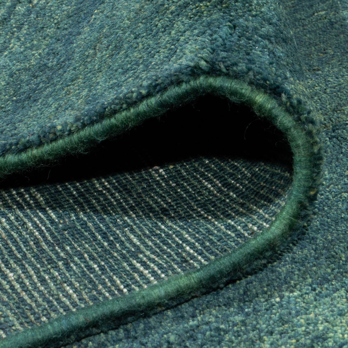 Dywan Gabbeh - perski - 380 x 335 cm - ciemna zieleń