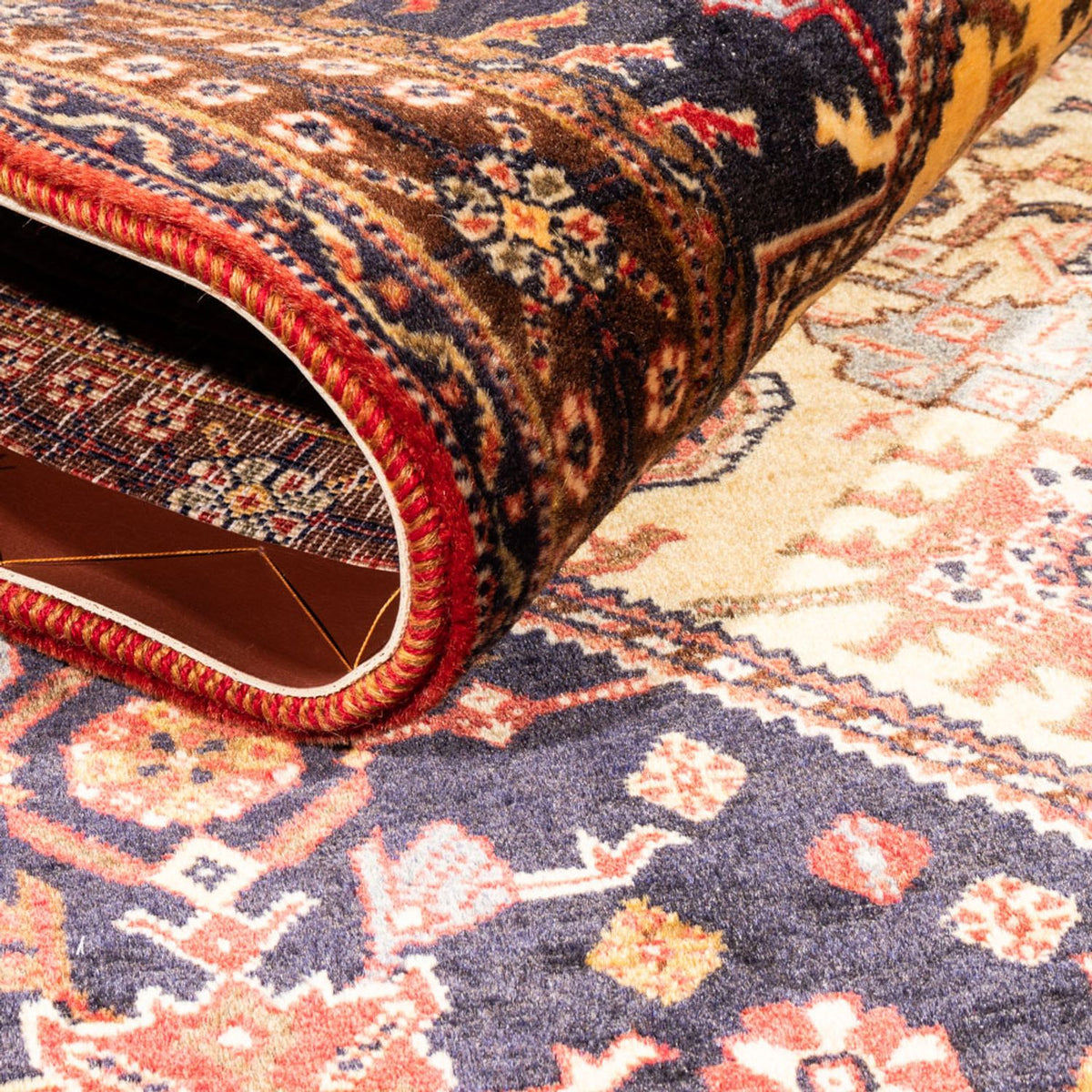 Perski dywan - Nomadyczny - 150 x 110 cm - żółty