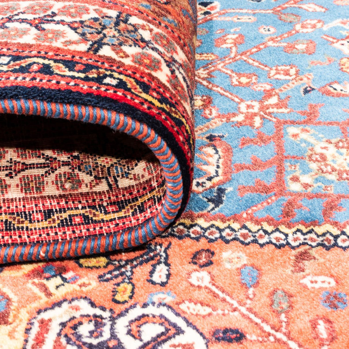 Perski dywan - Nomadyczny - 156 x 110 cm - niebieski