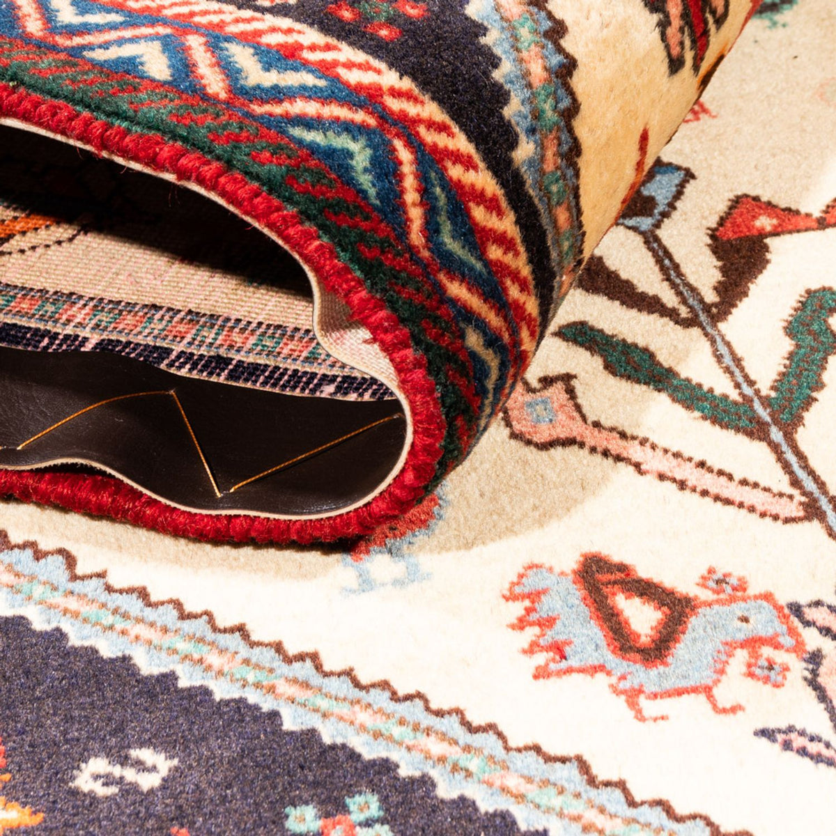 Dywan Gabbeh - Kashkuli perski - 153 x 107 cm - kremowy