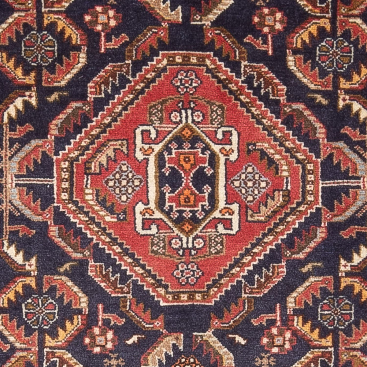 Dywan Gabbeh - Kashkuli perski - 152 x 82 cm - ciemnoniebieski