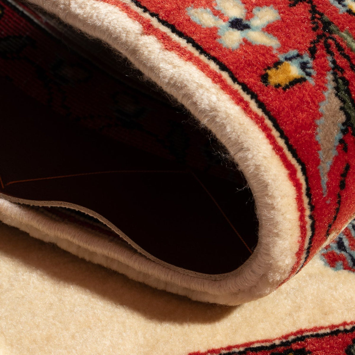 Dywan perski - Ghom - 107 x 65 cm - kremowy