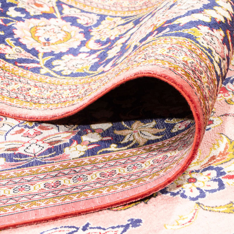 Jedwabny dywan - Ghom Silk - Premium kwadratowy  - 247 x 247 cm - jasna czerwień