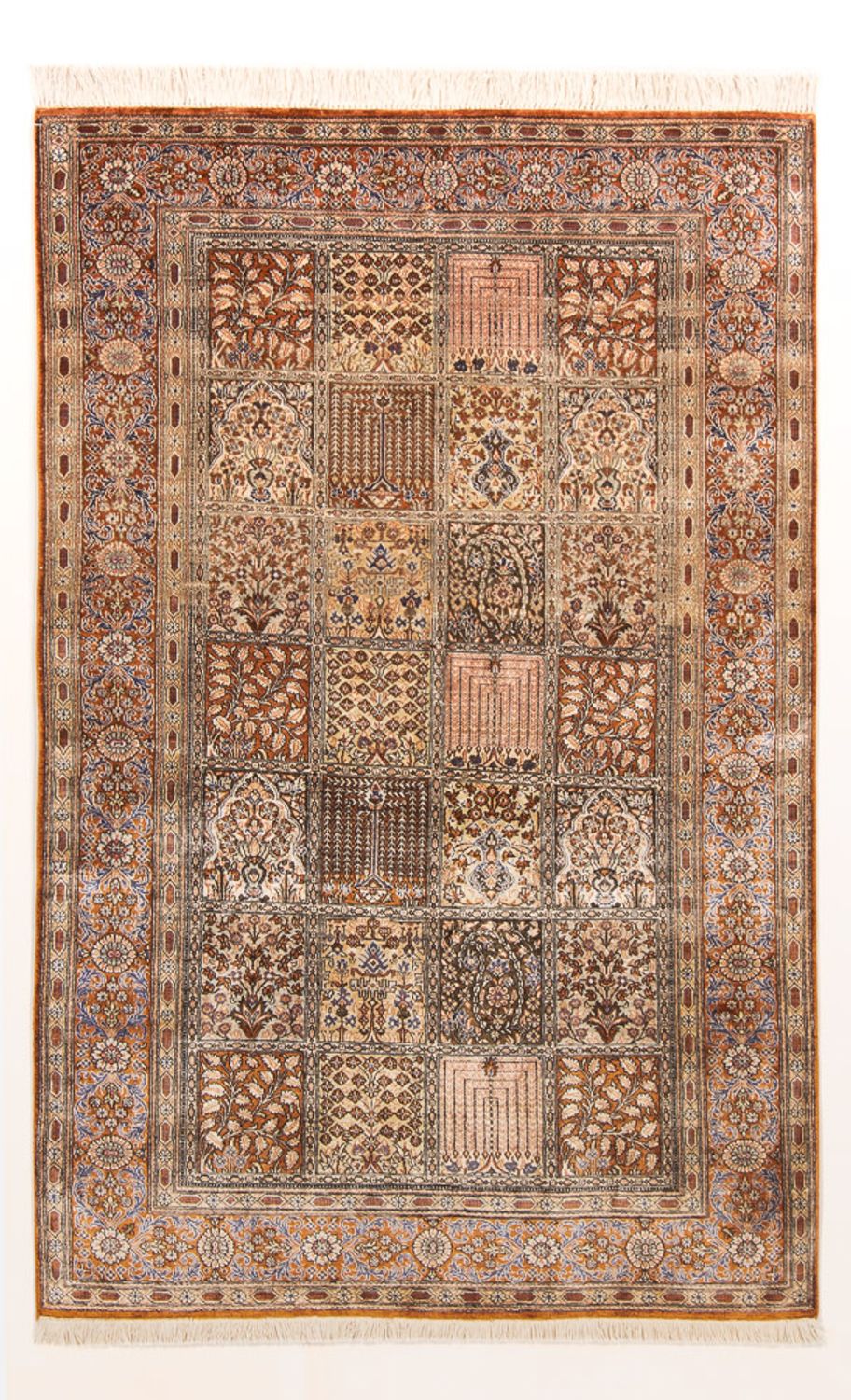 Jedwabny dywan - Ghom Silk - Premium - 148 x 100 cm - wielokolorowy