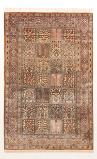Jedwabny dywan - Ghom Silk - Premium - 148 x 100 cm - wielokolorowy