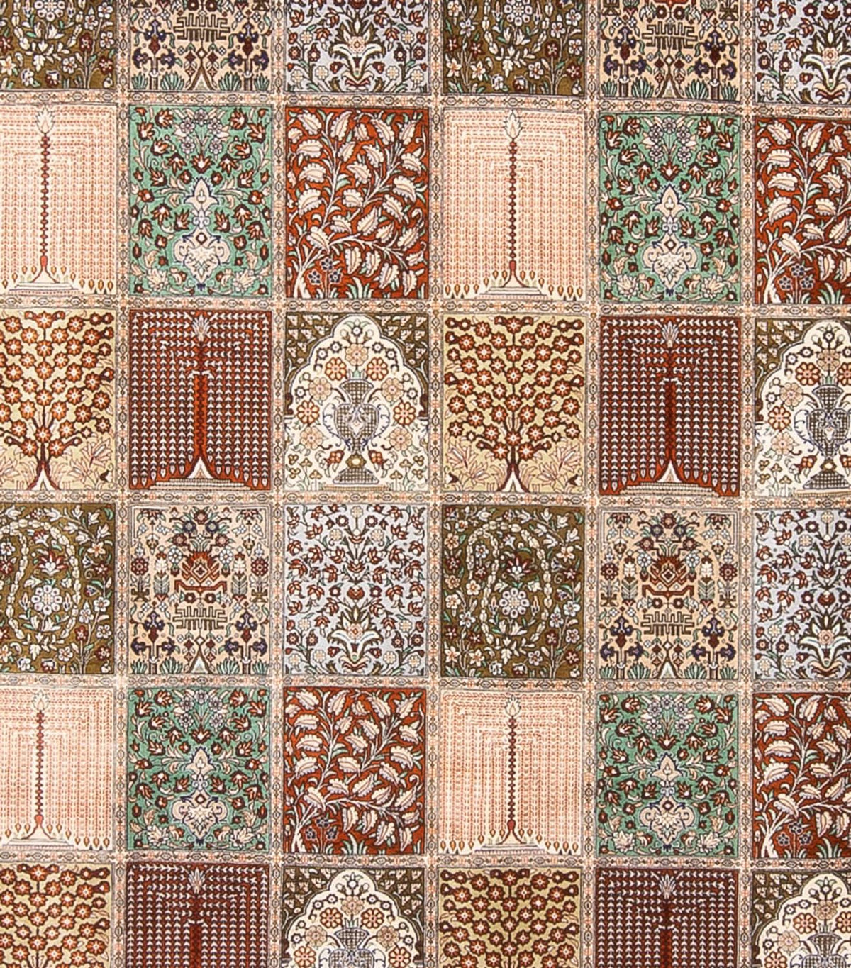 Jedwabny dywan - Ghom Silk - Premium kwadratowy  - 302 x 297 cm - wielokolorowy