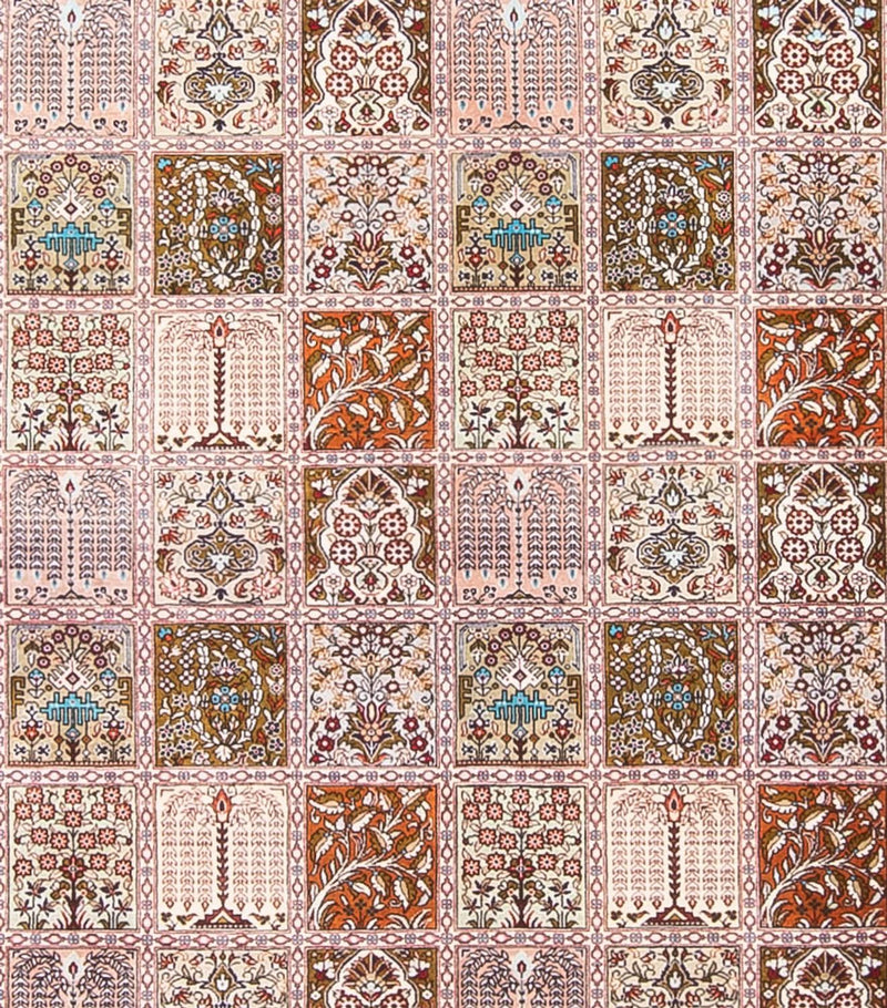 Jedwabny dywan - Ghom Silk - Premium kwadratowy  - 250 x 250 cm - wielokolorowy