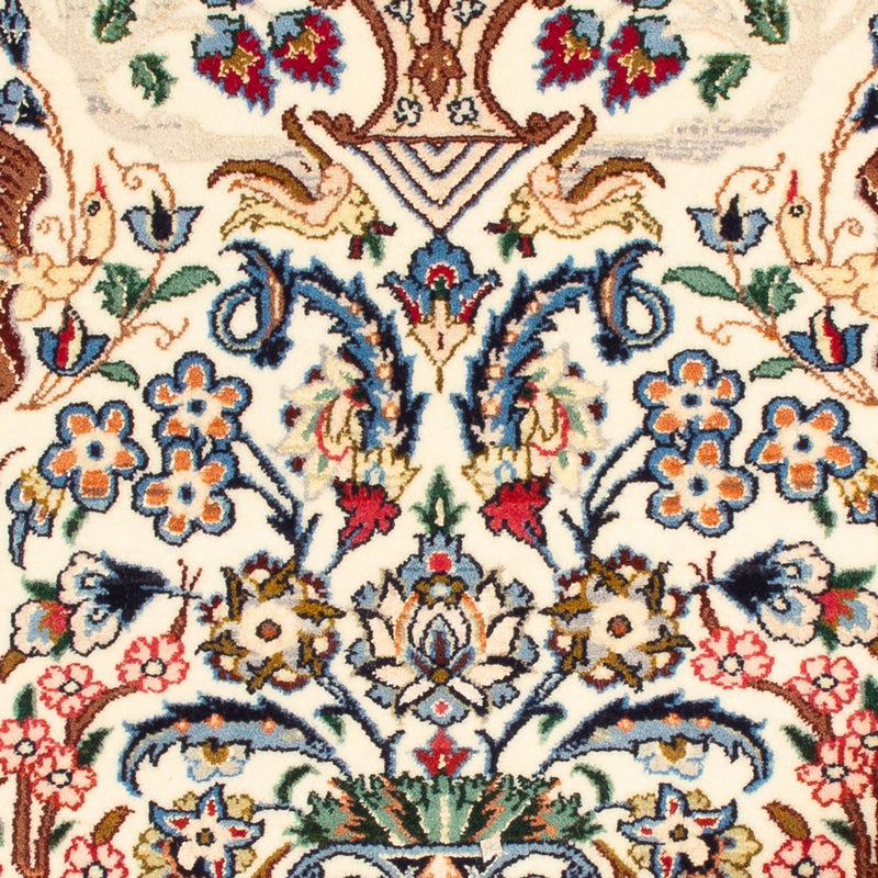 Dywan perski - Isfahan - Premium - 100 x 75 cm - kremowy