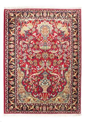 Dywan perski - Isfahan - Premium - 105 x 77 cm - czerwony