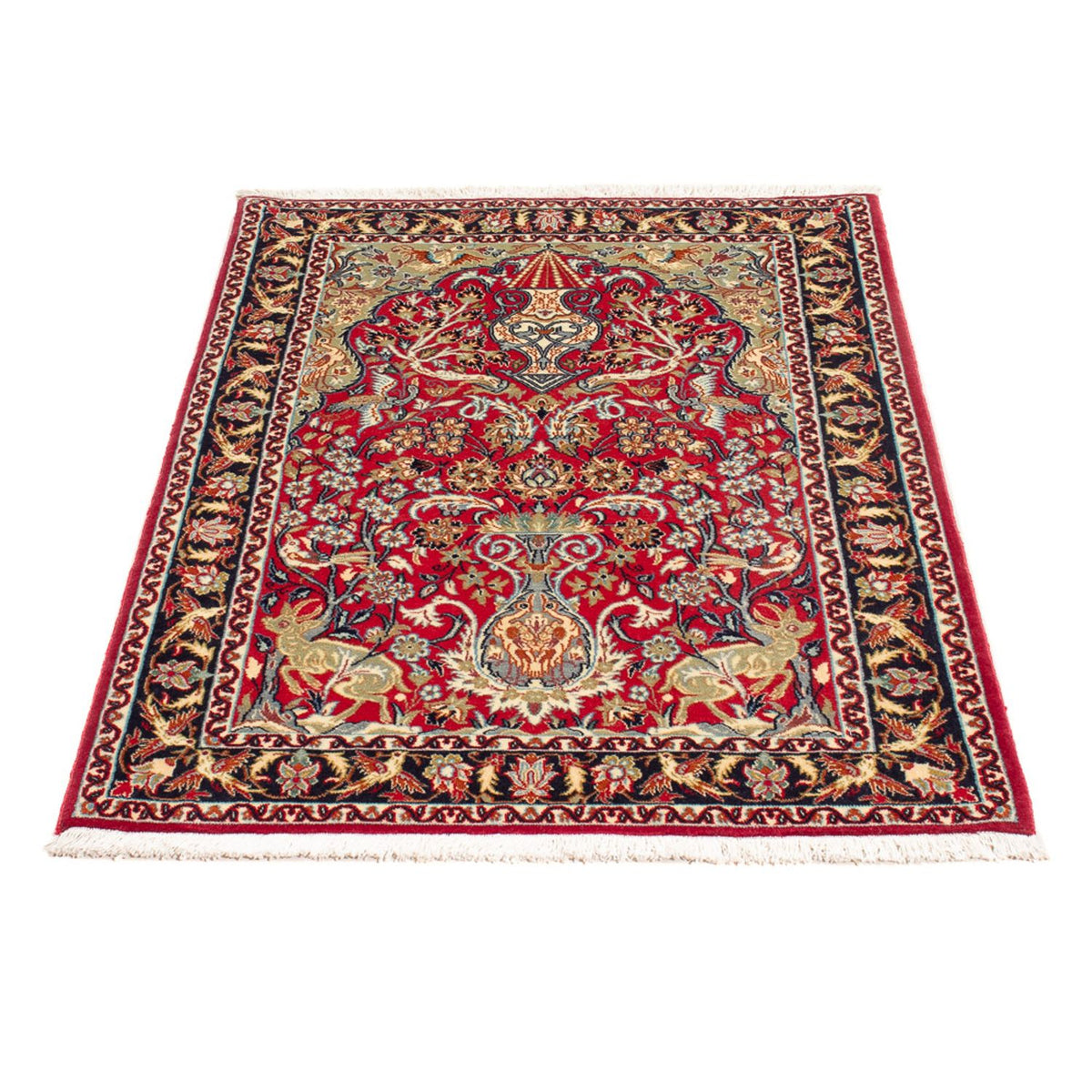 Dywan perski - Isfahan - Premium - 105 x 77 cm - czerwony
