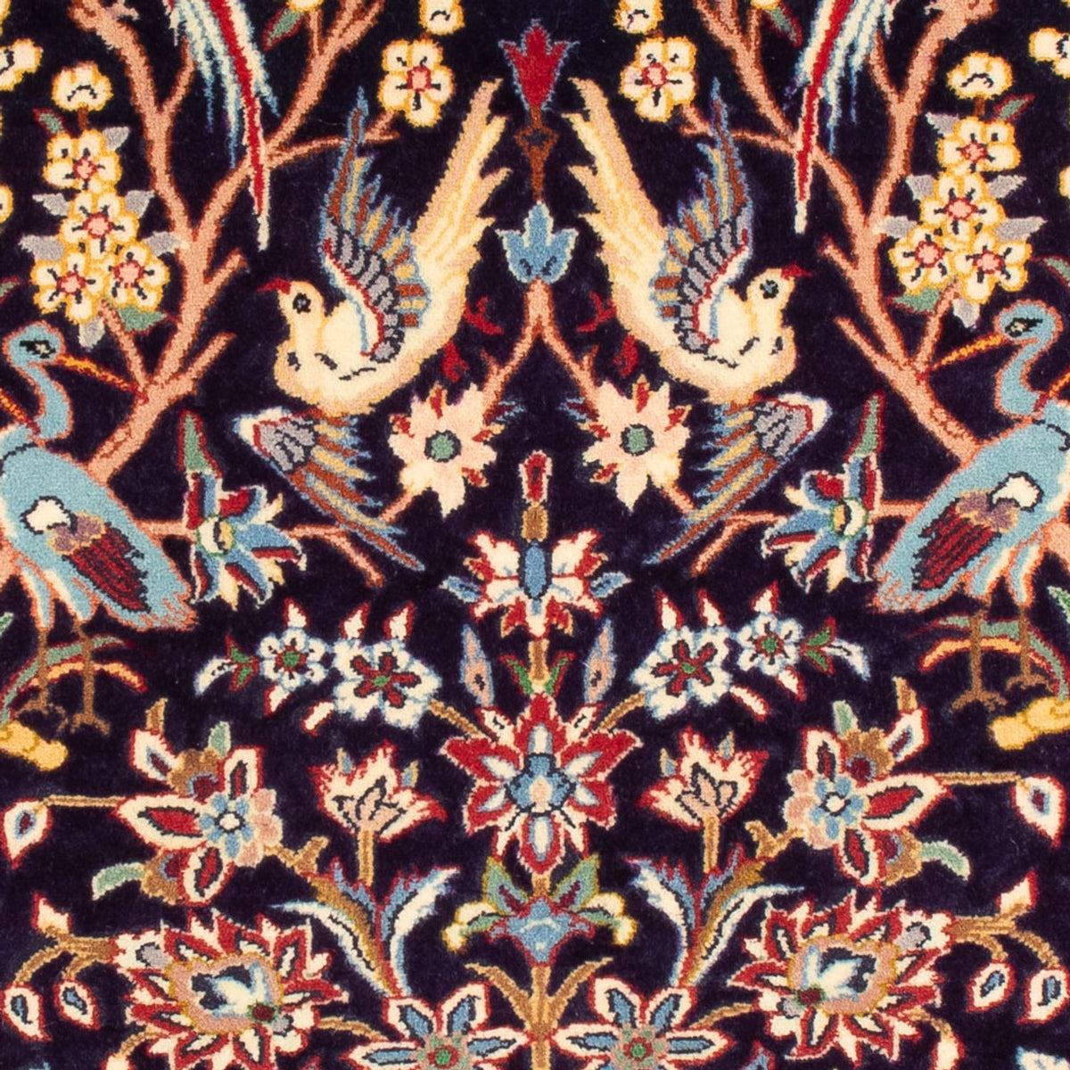 Dywan perski - Isfahan - Premium - 106 x 72 cm - ciemnoniebieski