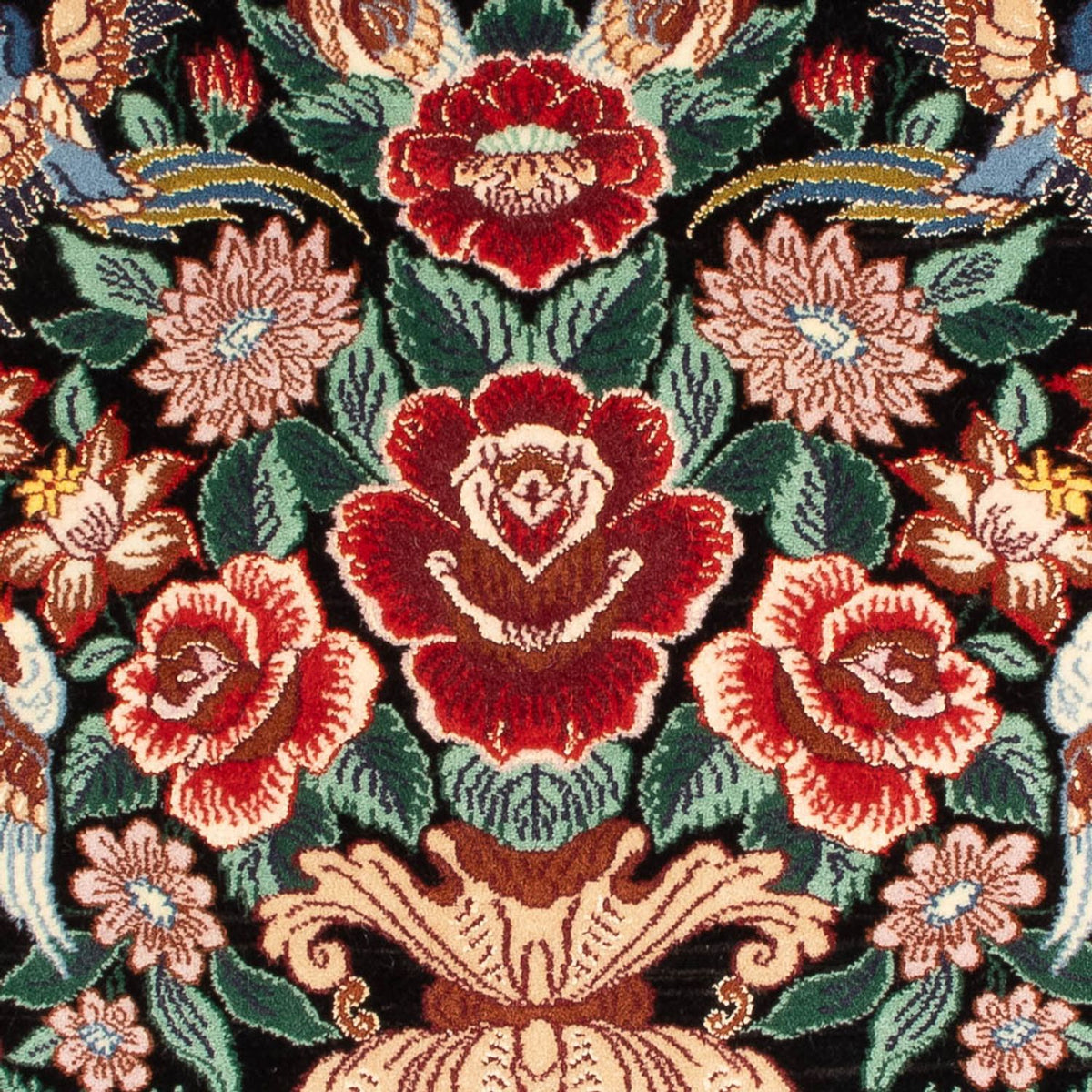 Dywan perski - Isfahan - Premium - 105 x 70 cm - ciemnoniebieski