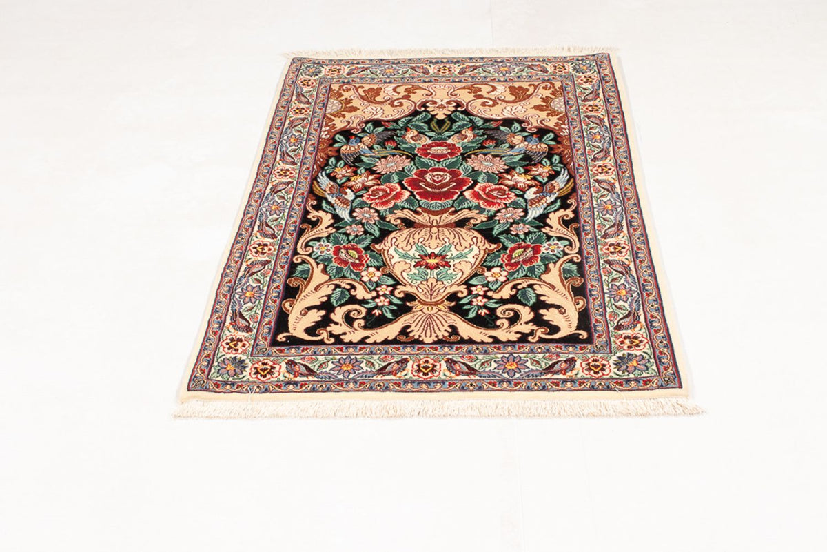 Dywan perski - Isfahan - Premium - 105 x 70 cm - ciemnoniebieski