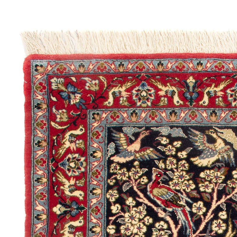 Dywan perski - Isfahan - Premium - 98 x 70 cm - ciemnoniebieski