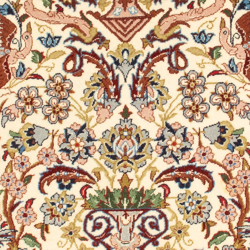 Dywan perski - Isfahan - Premium - 110 x 74 cm - kremowy