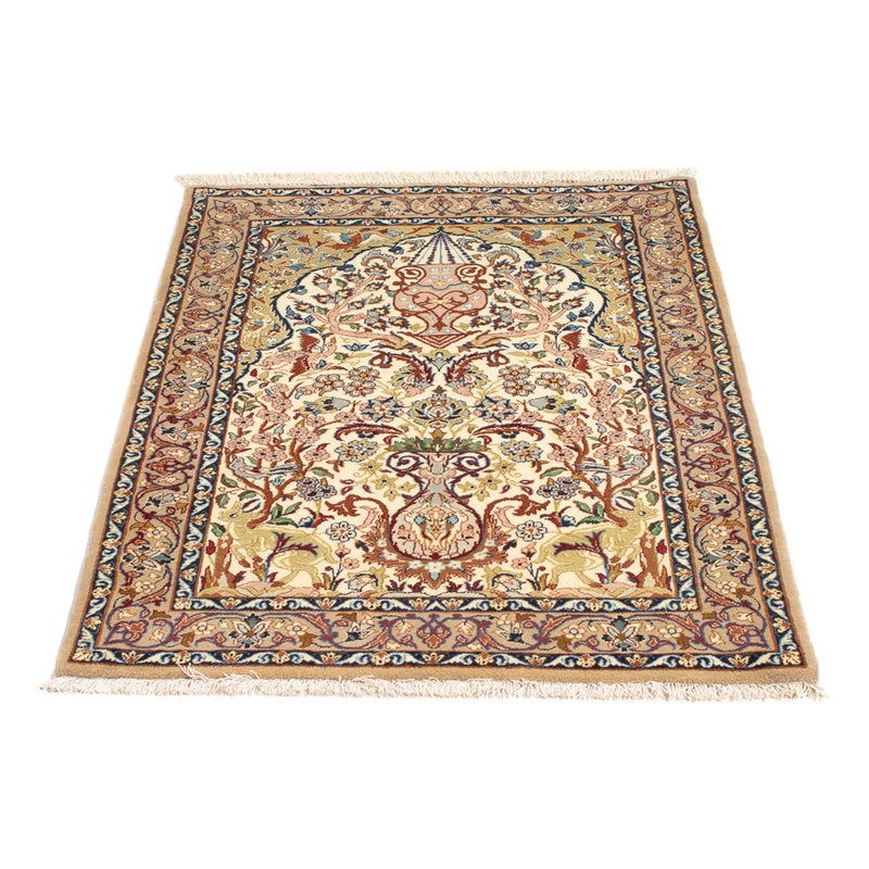 Dywan perski - Isfahan - Premium - 110 x 74 cm - kremowy