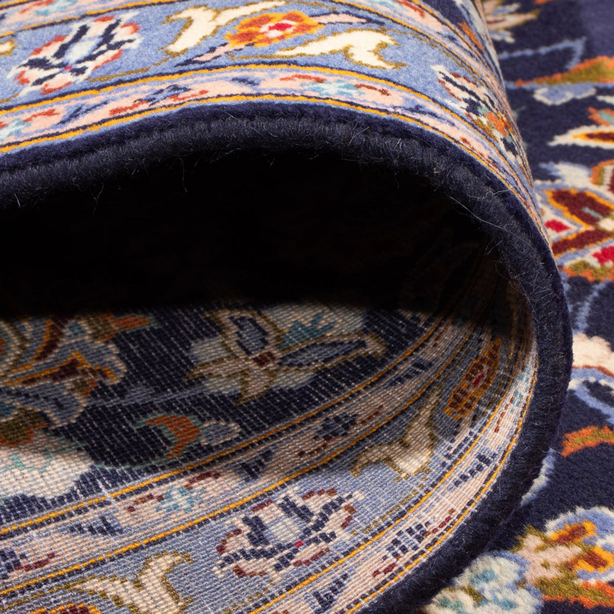 Dywan perski - Keshan - 395 x 292 cm - ciemnoniebieski