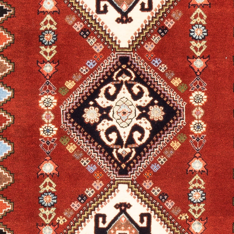 Biegacz Dywan Gabbeh - Kashkuli perski - 213 x 85 cm - czerwony