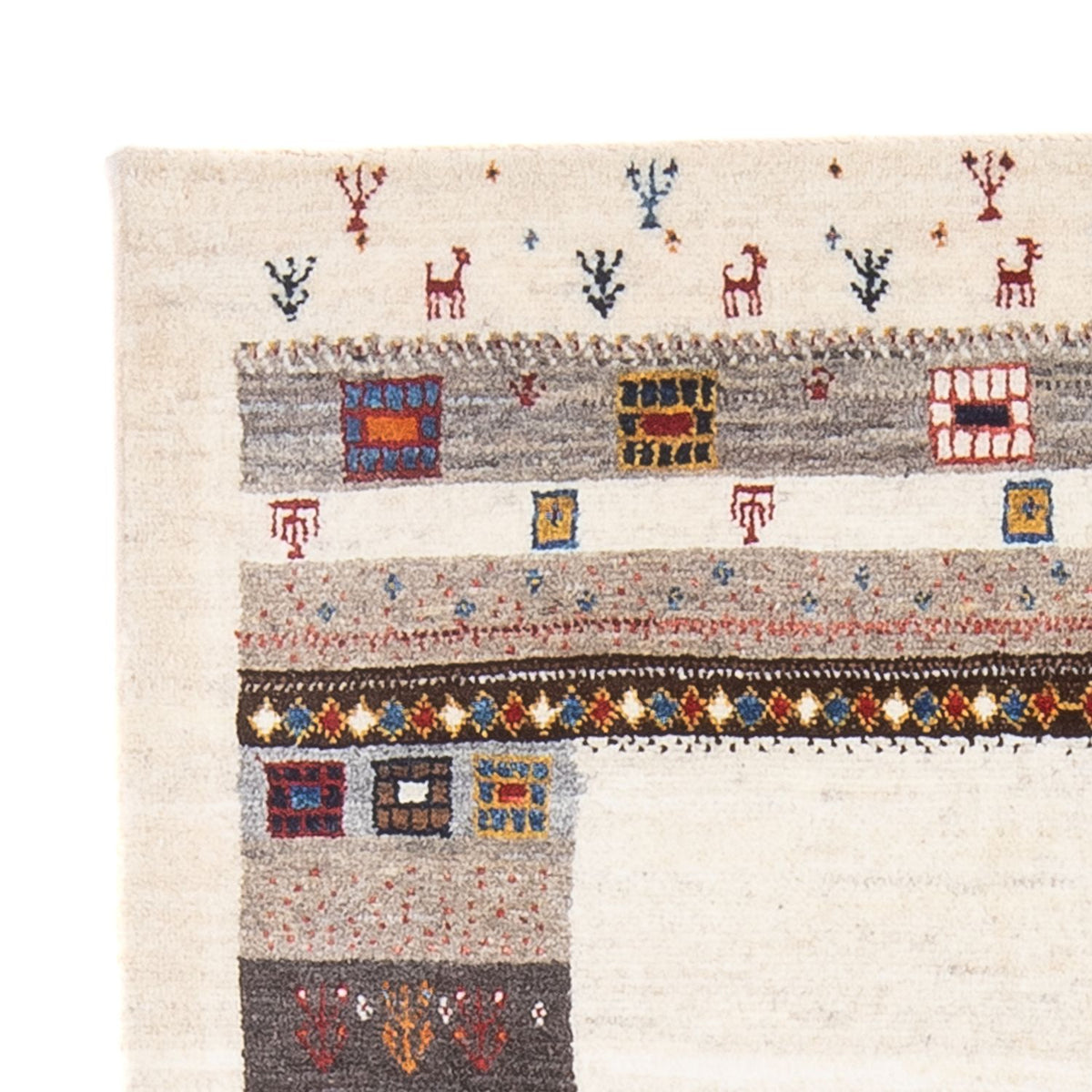 Dywan Gabbeh - Loribaft Perski - 136 x 85 cm - wielokolorowy