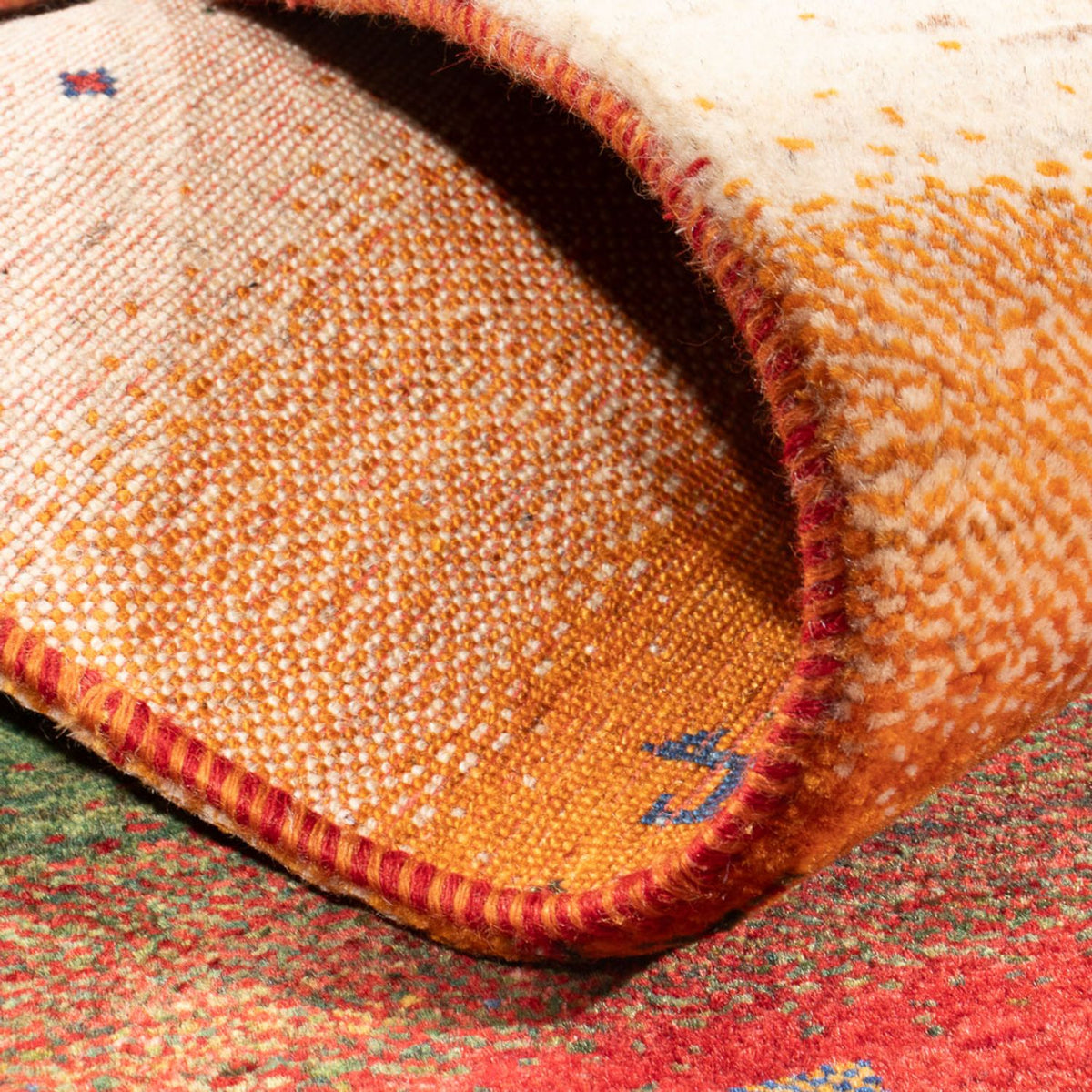 Dywan Gabbeh - Loribaft Perski - 131 x 82 cm - wielokolorowy