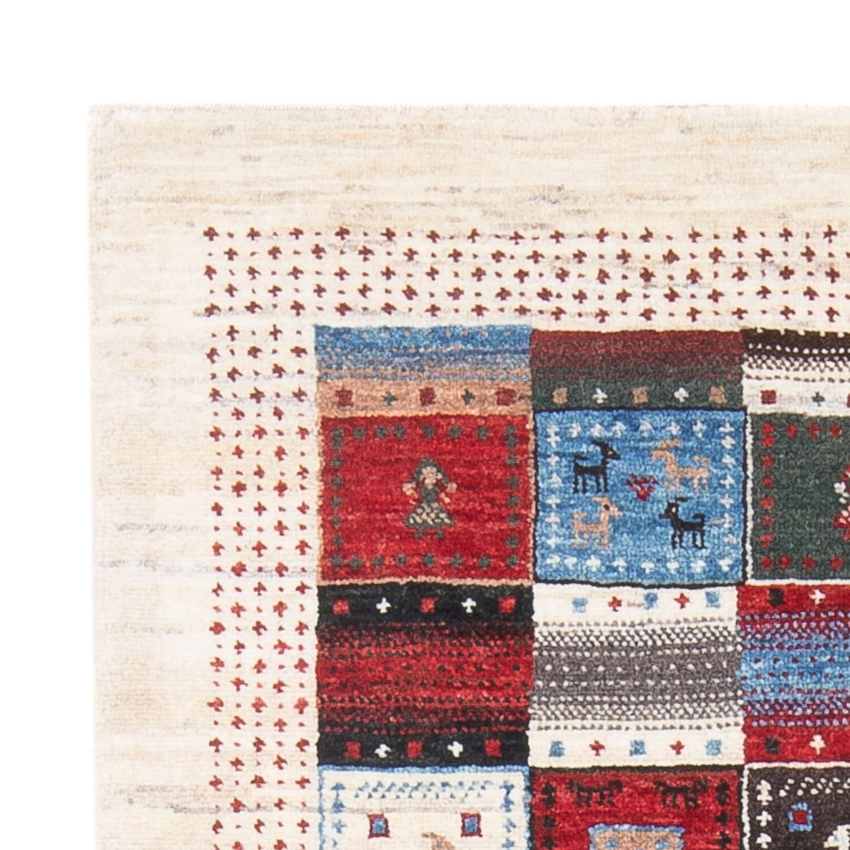 Dywan Gabbeh - Loribaft Perski - 128 x 82 cm - wielokolorowy