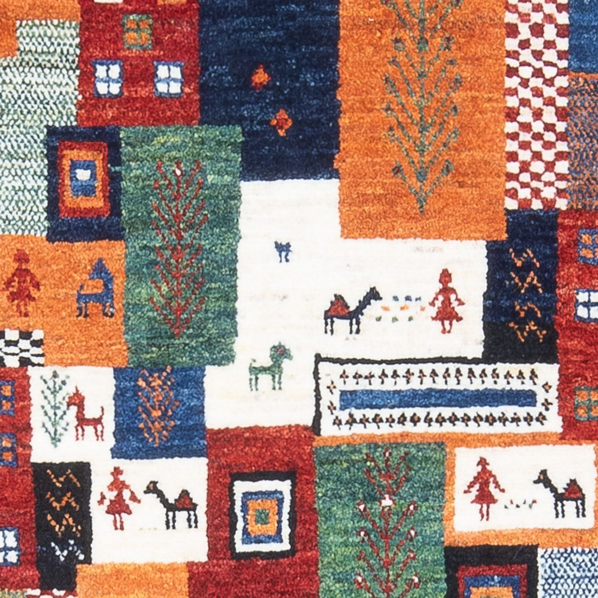 Dywan Gabbeh - Loribaft Perski - 126 x 83 cm - wielokolorowy