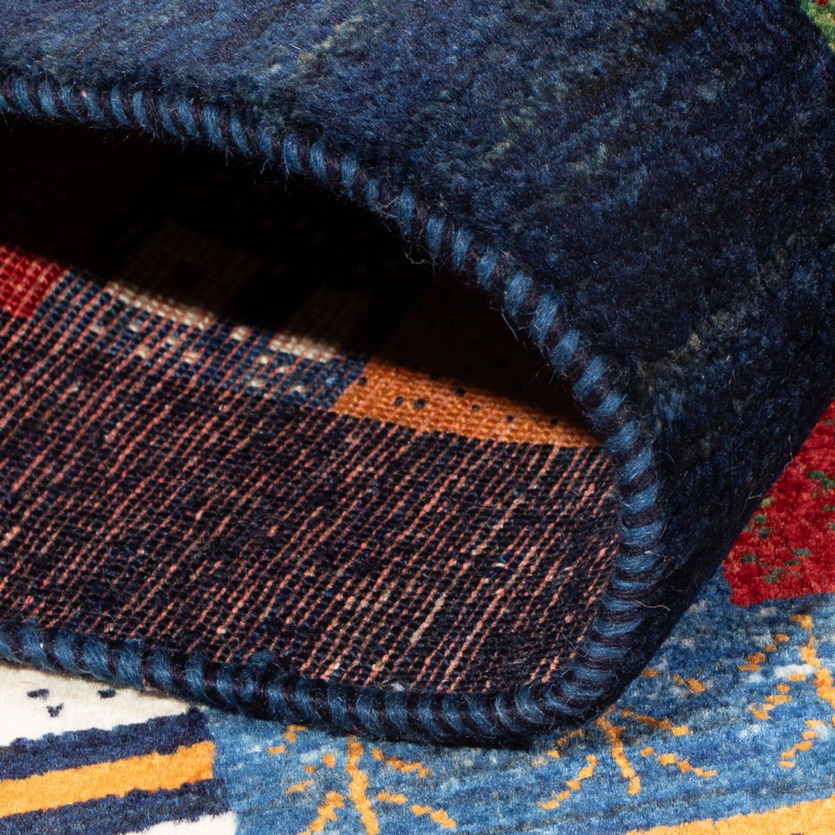 Dywan Gabbeh - Loribaft Perski - 129 x 83 cm - wielokolorowy