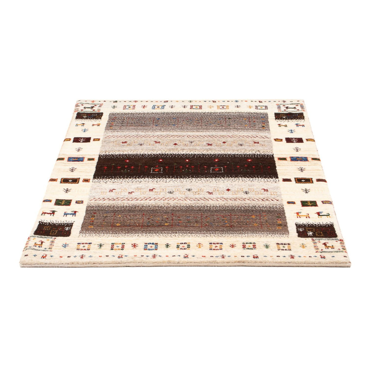 Dywan Gabbeh - Loribaft Perski - 126 x 84 cm - wielokolorowy