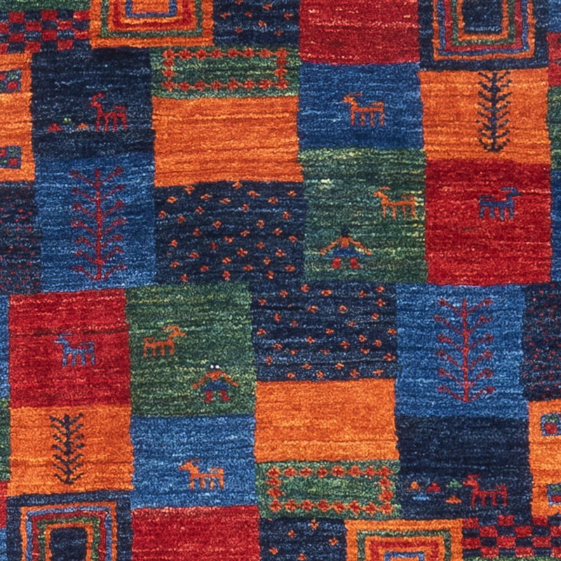 Dywan Gabbeh - Loribaft Perski - 132 x 86 cm - wielokolorowy