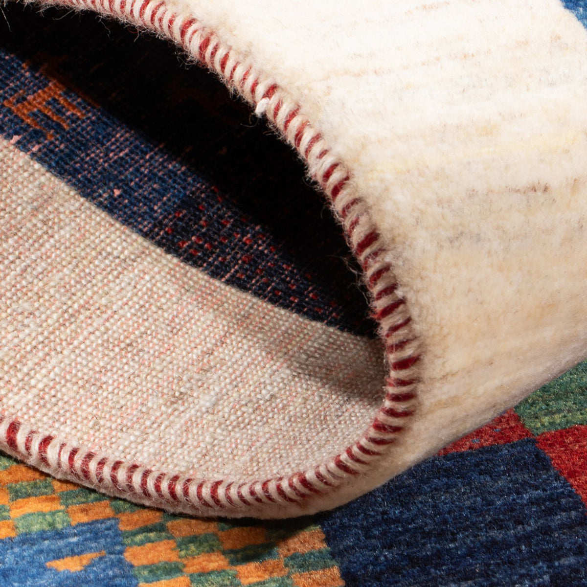 Dywan Gabbeh - Loribaft Perski - 132 x 86 cm - wielokolorowy