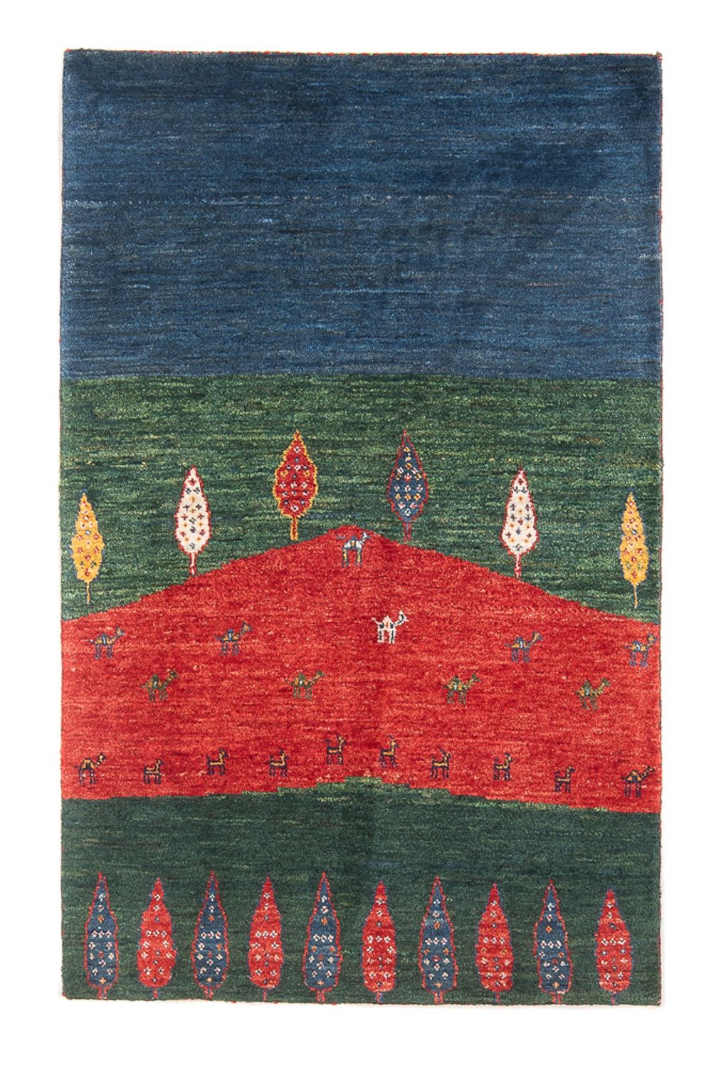 Dywan Gabbeh - Loribaft Perski - 131 x 81 cm - wielokolorowy