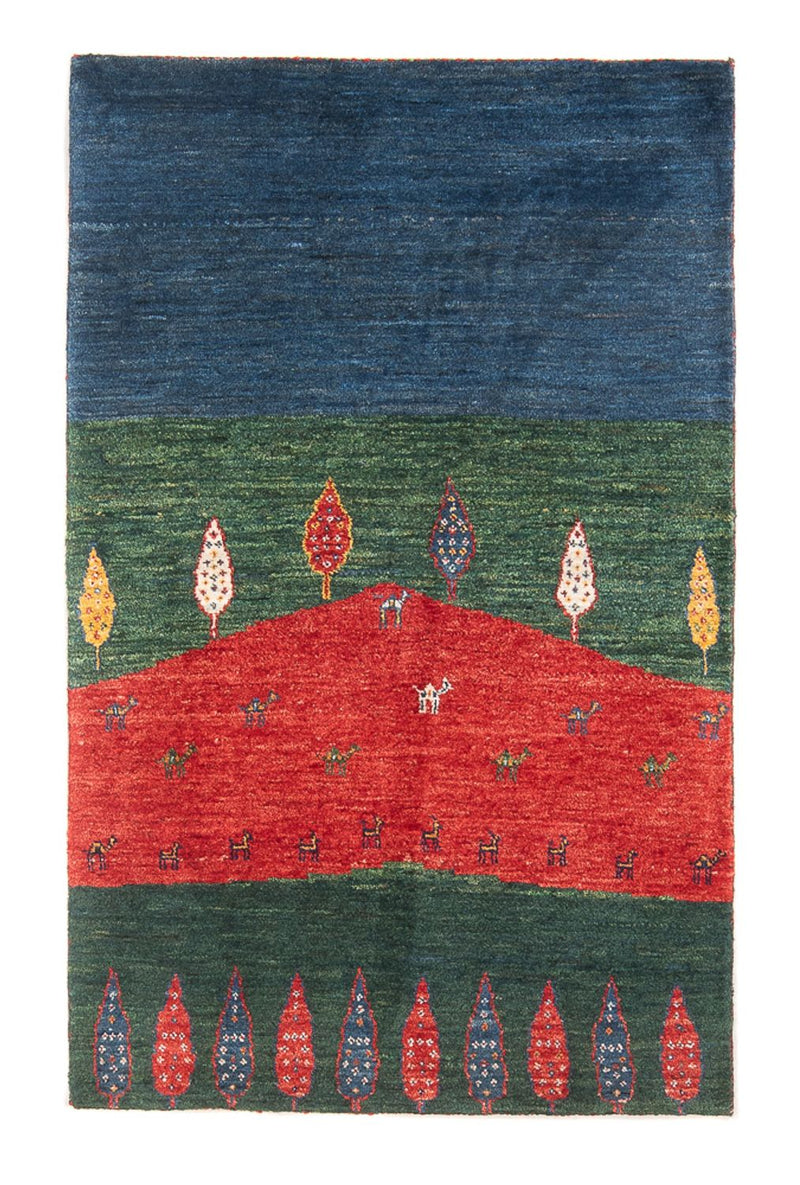 Dywan Gabbeh - Loribaft Perski - 131 x 81 cm - wielokolorowy